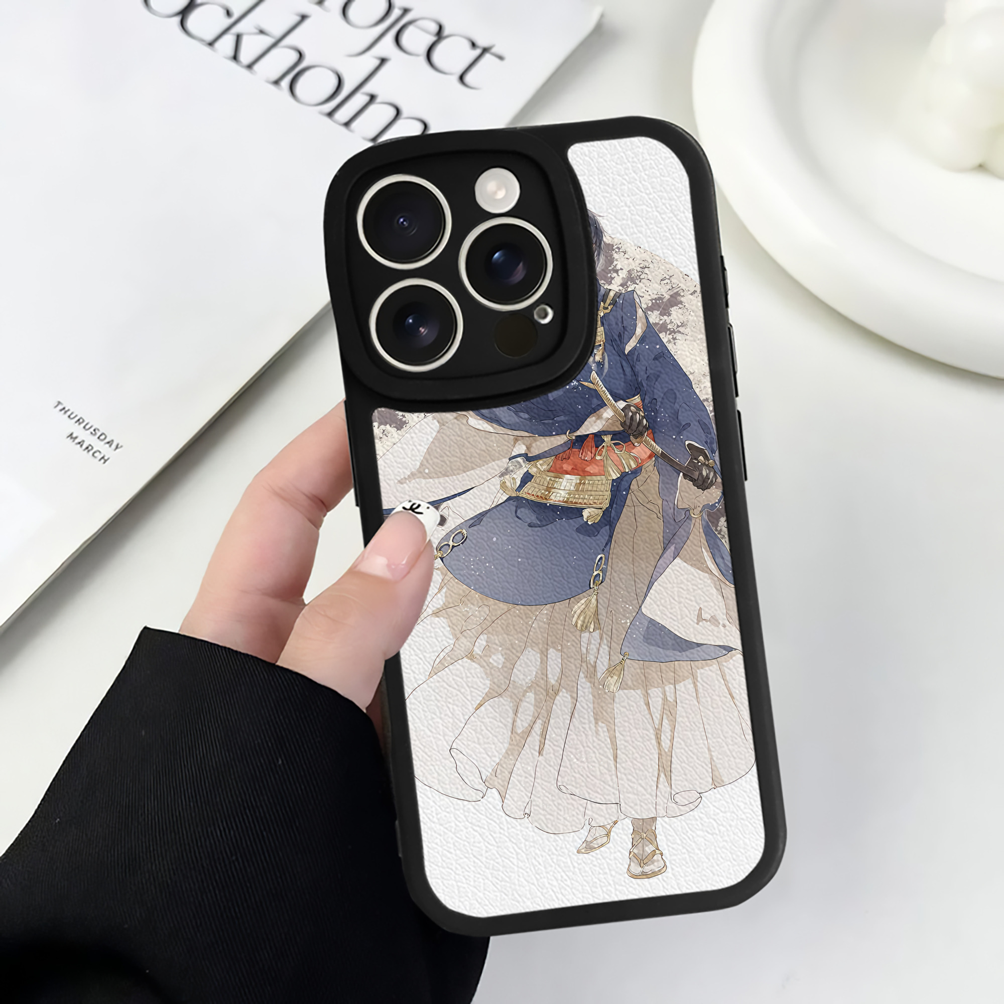 （画像用） 刀剣乱舞 Touken Ranbu 【iPhone 16シリーズ対応】シリコンスマホケース（レザー調） 材質：シリコン